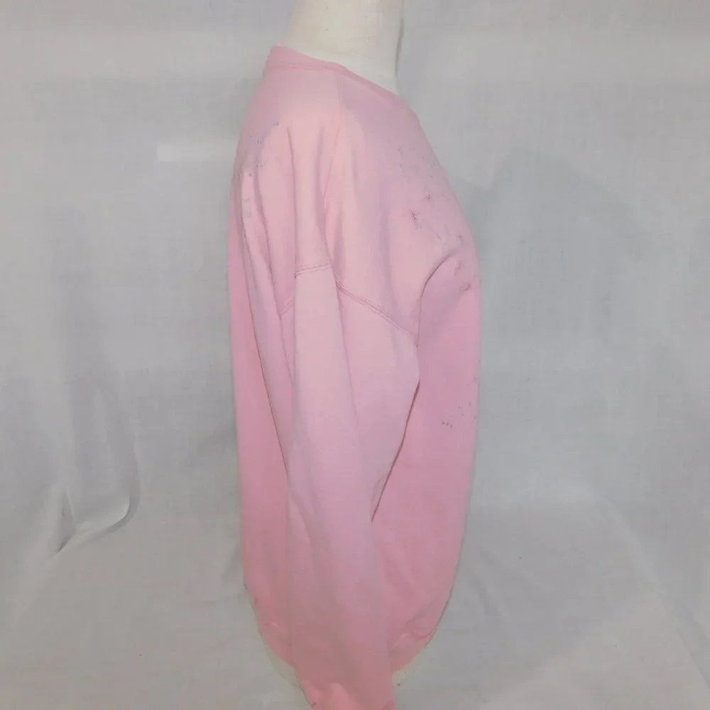VTG 90s Northern Reflections Womens L Pink Floral Glitter detail Sweatshirt - Picture 9 of 13